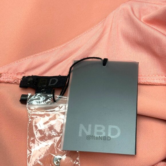 NBD Leo Salmon Polyester Blend Halter Mini Dress - Picture 5 of 8